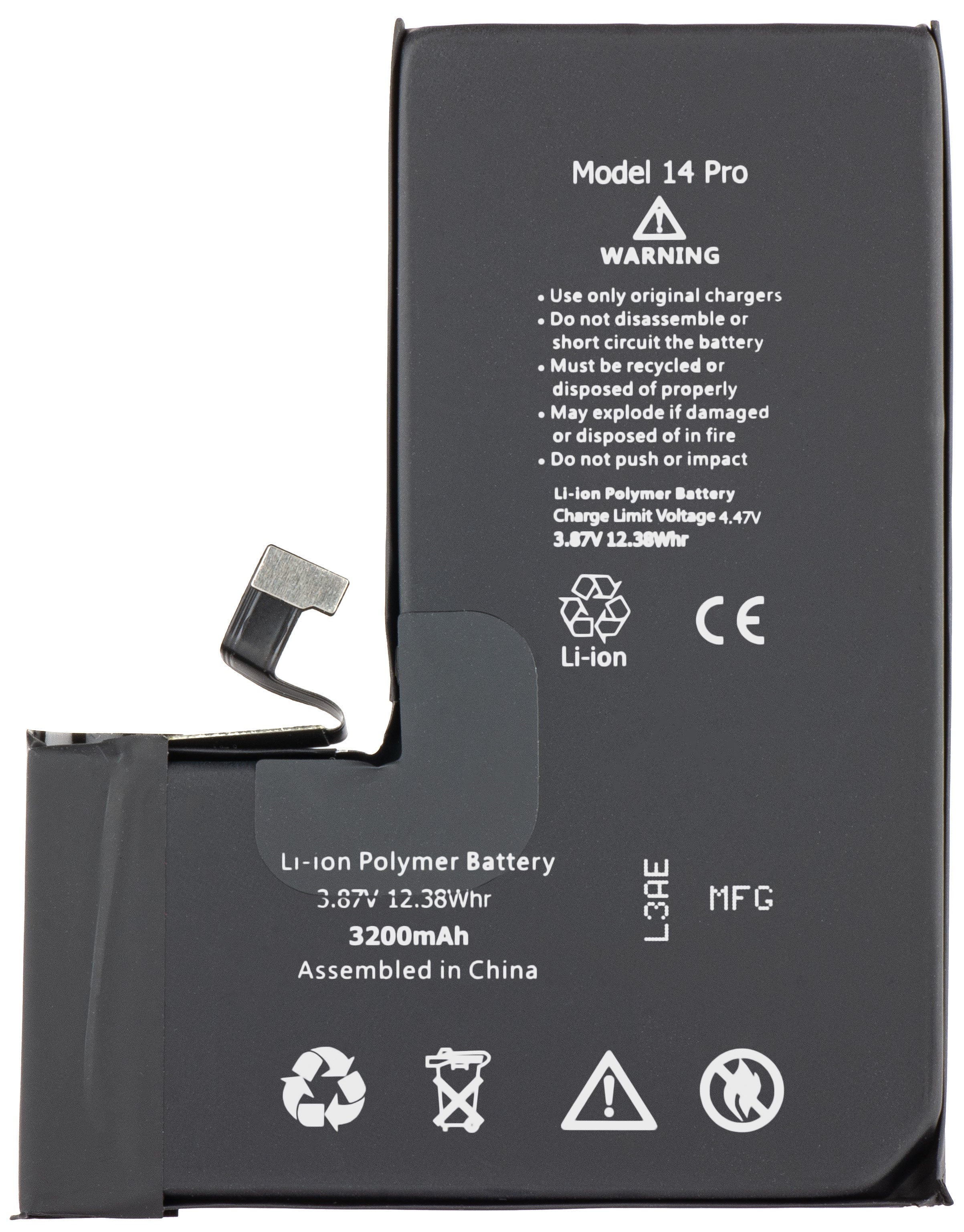 Batterie Compatible IPhone 14 Pro 3200 MAh Neuve + Kit Tournevis Complet