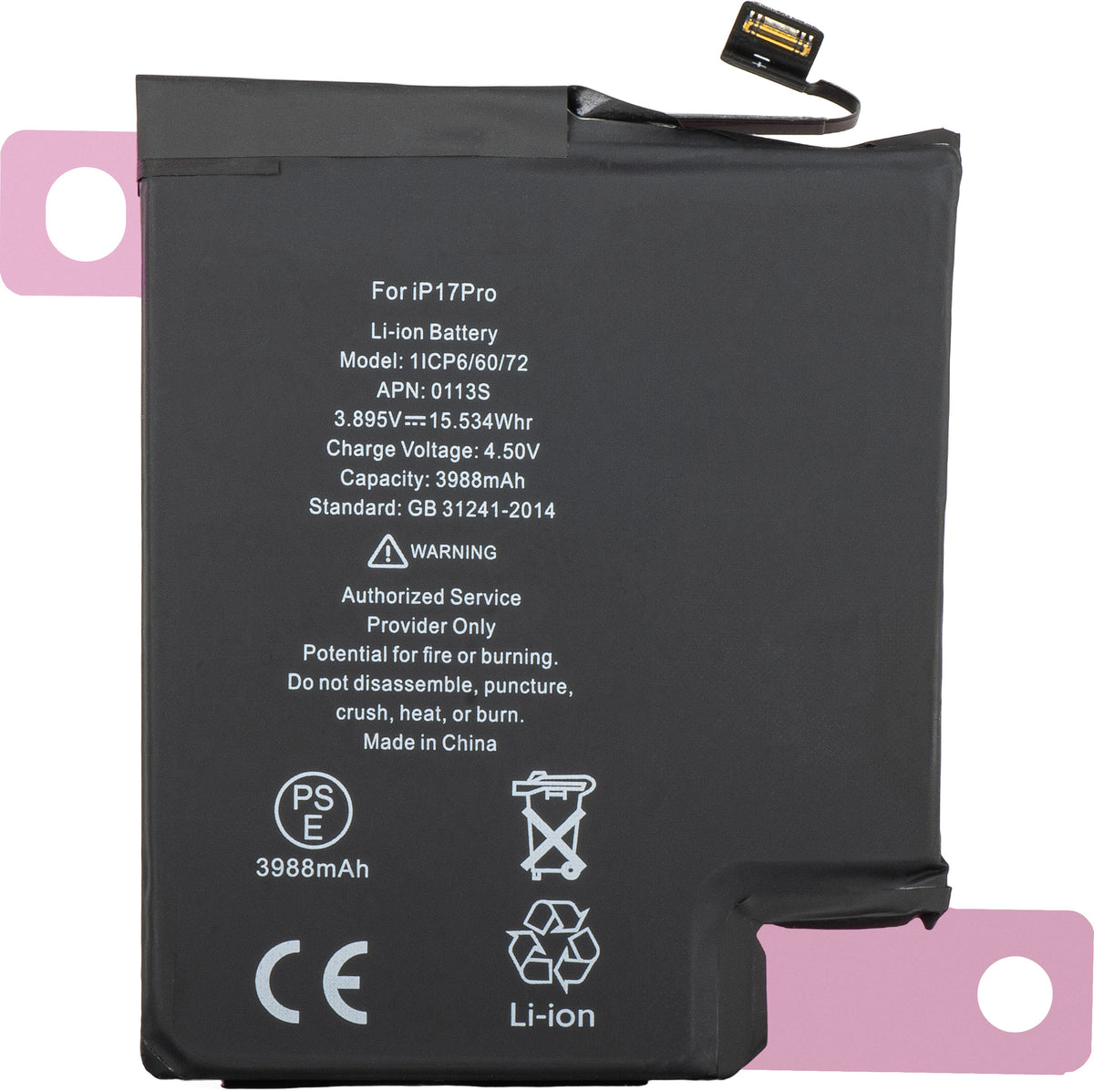 Batterie Apple iPhone 17 Pro, Version USA e-SIM
