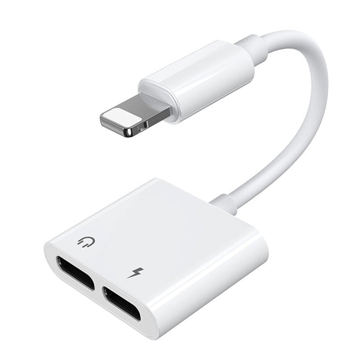Adaptateur Audio Lightning vers Lightning Joyroom S-Y104 Ben, avec port de charge Lightning, Blanc
