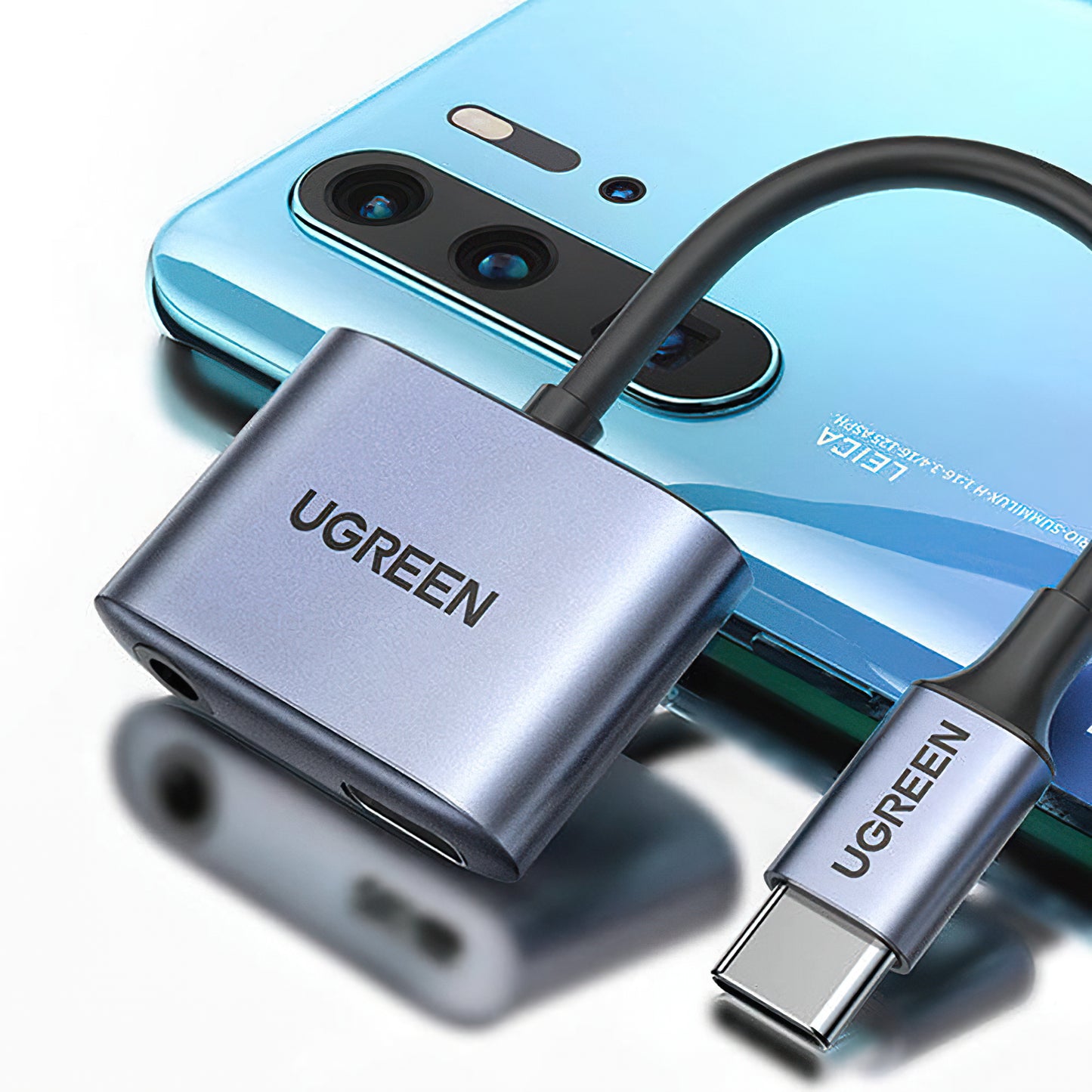 Adaptateur Audio USB-C - 3.5mm / USB-C UGREEN CM231, Gris