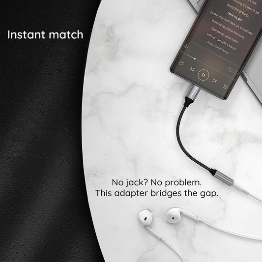 Adaptateur Audio USB-C - 3.5mm Techsuit AC13 FuseXound, Noir