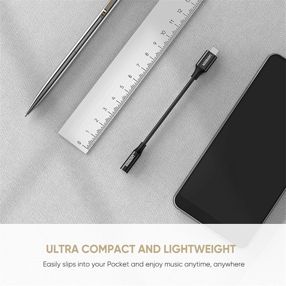 Adaptateur Audio USB-C - 3.5mm UGREEN AV142, Noir