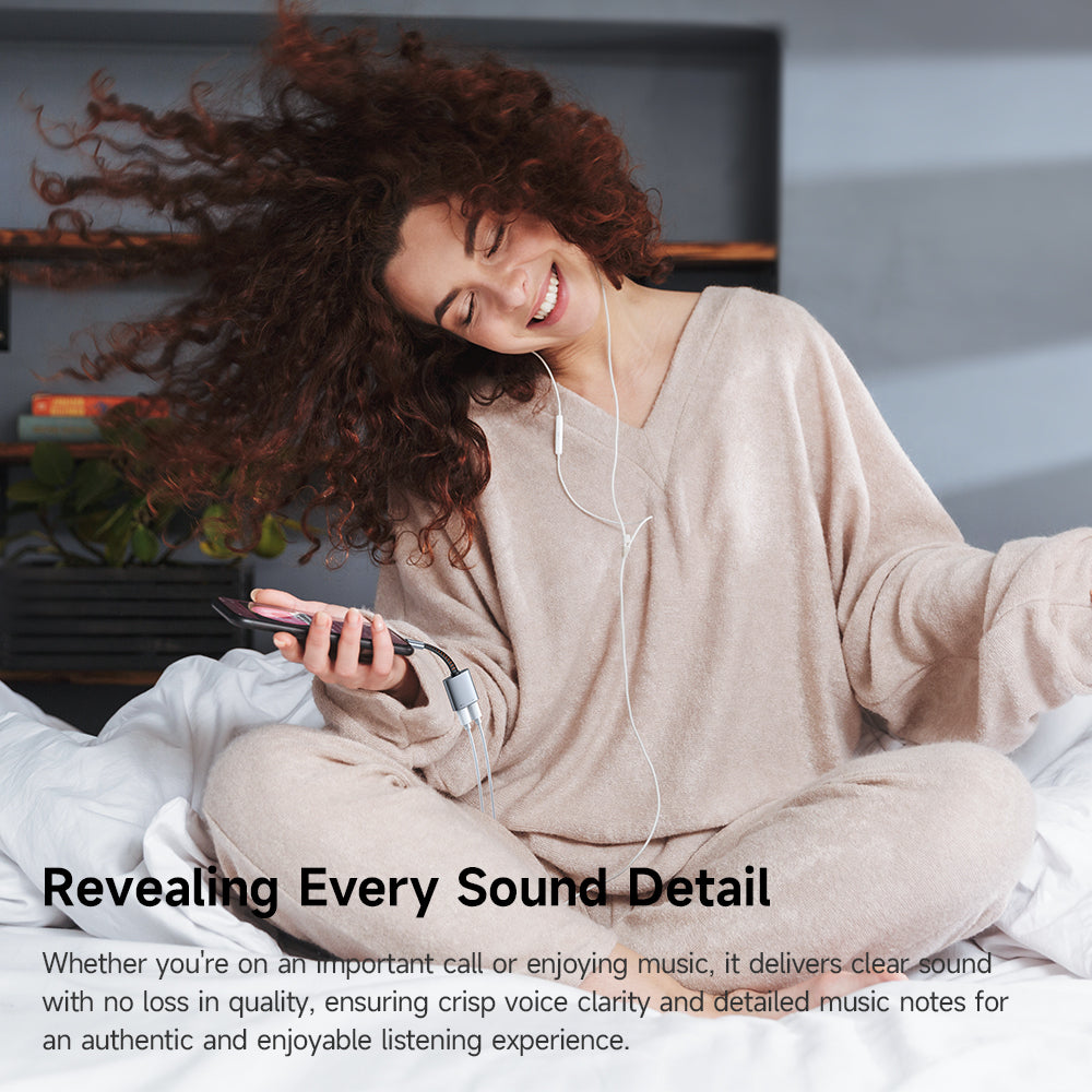Adaptateur Audio USB-C - USB-C / USB-C McDodo CA-3370, Gris