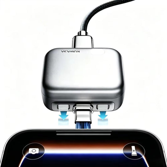 Adaptateur Auto Disconnect USB-C KUWAJIA KH-51 pour Alimentation avec Déconnexion Automatique et Protection de Batterie, Argenté