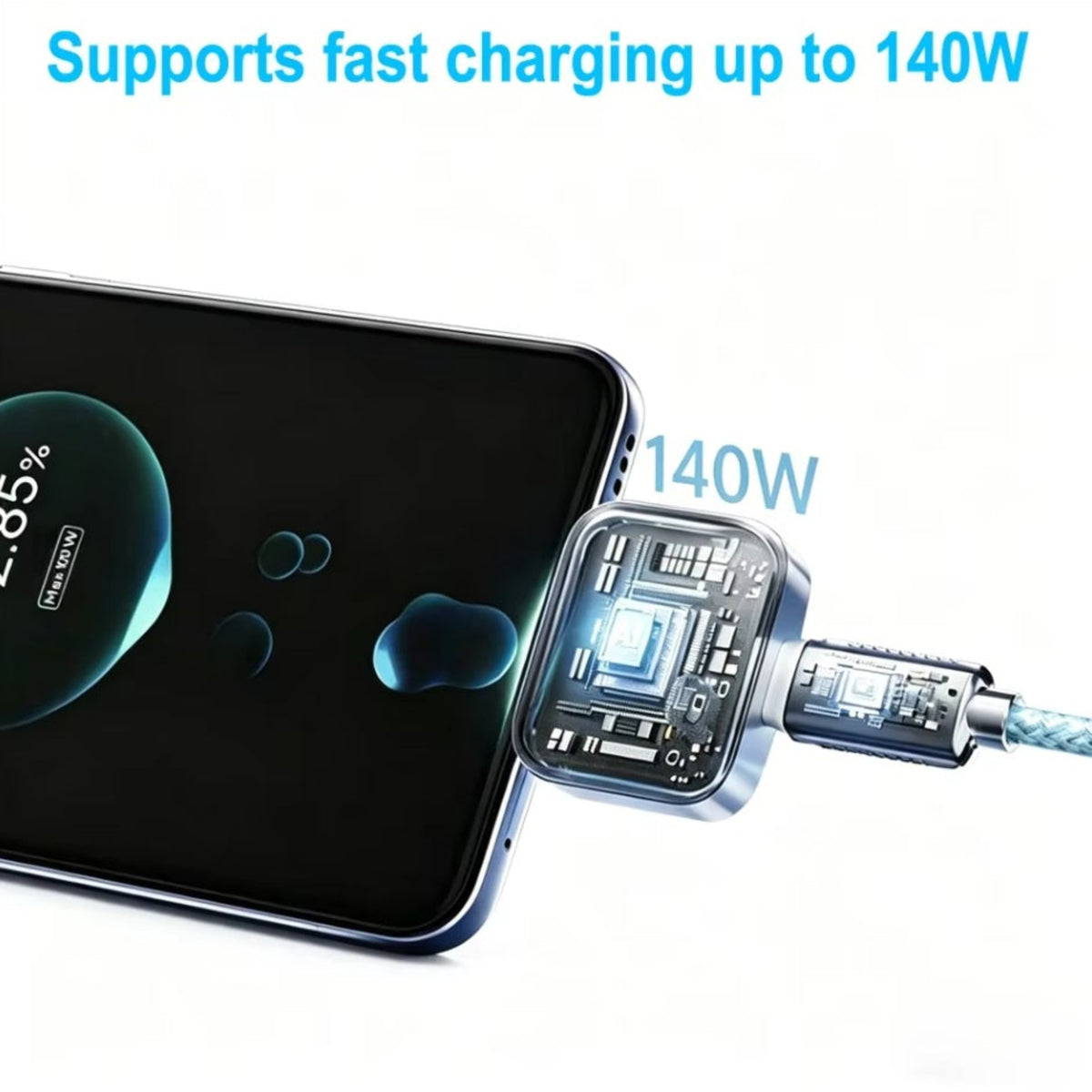 Adaptateur Auto-Disconnect USB-C KUWAJIA KH-51 pour Alimentation avec Déconnexion Automatique et Protection de Batterie, Argenté