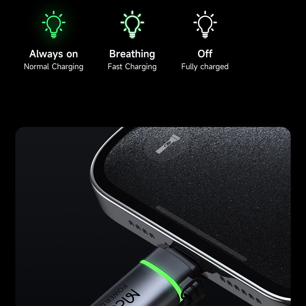 Adaptateur de Données et de Charge USB-C - Lightning McDodo OT-2590 Power Off, Noir
