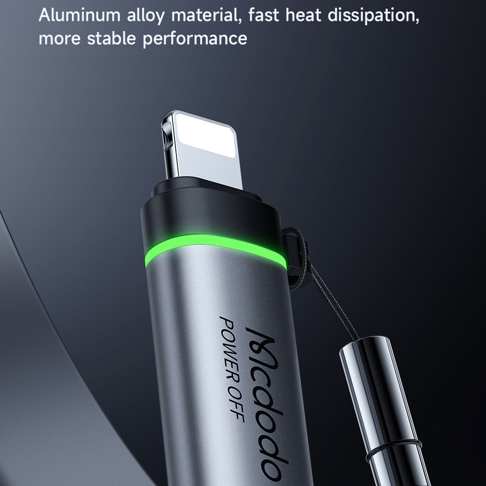 Adaptateur de Données et de Charge USB-C - Lightning McDodo OT-2590 Power Off, Noir