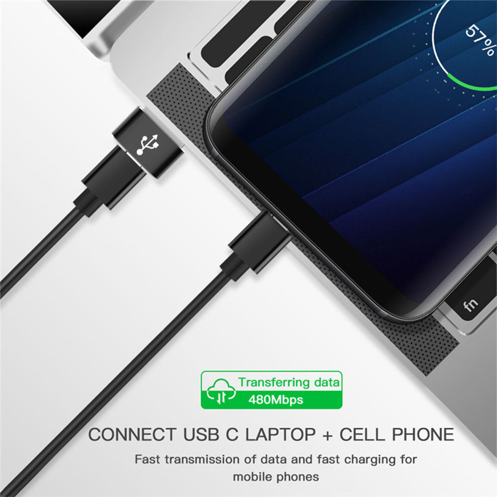 Adaptateur de Données et de Chargement USB-C - USB-A Techsuit, Noir