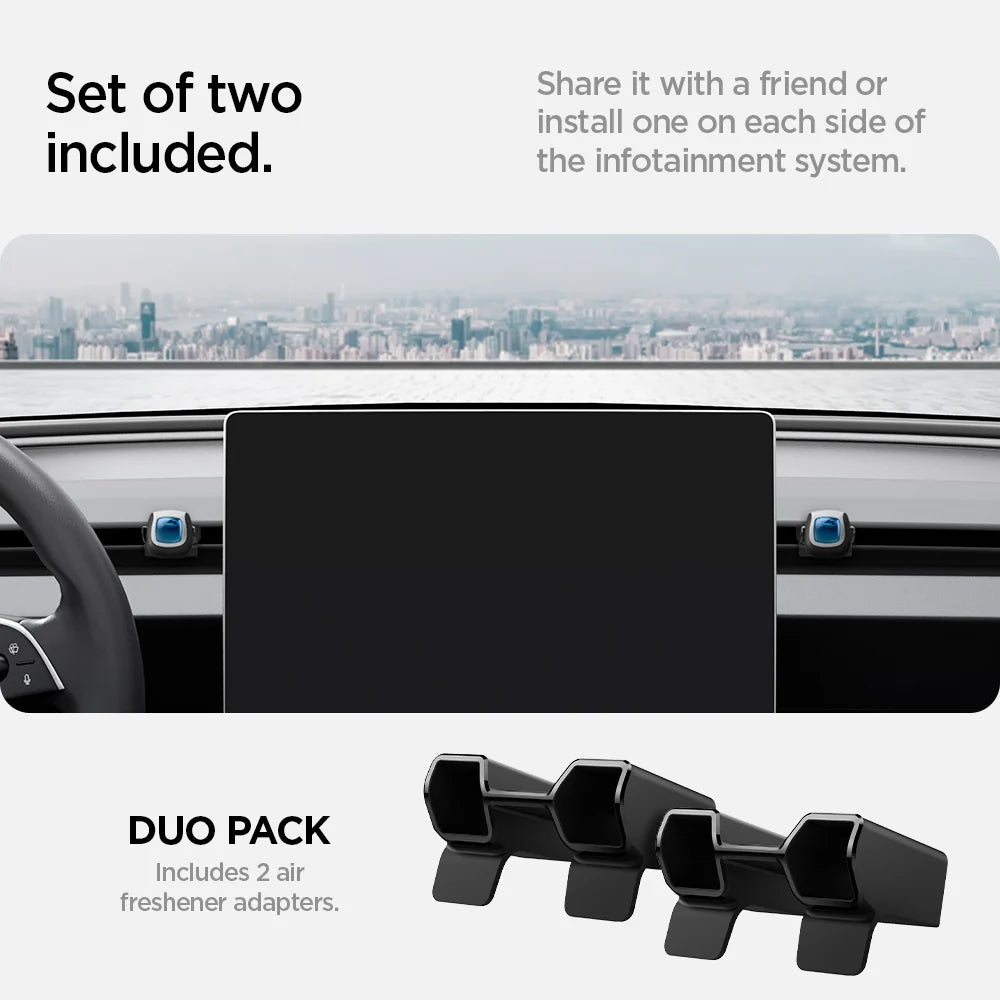 Adaptateur Désodorisant Auto Spigen pour Tesla Y Juniper / 3 Highland, Set de 2 pièces ACP10164
