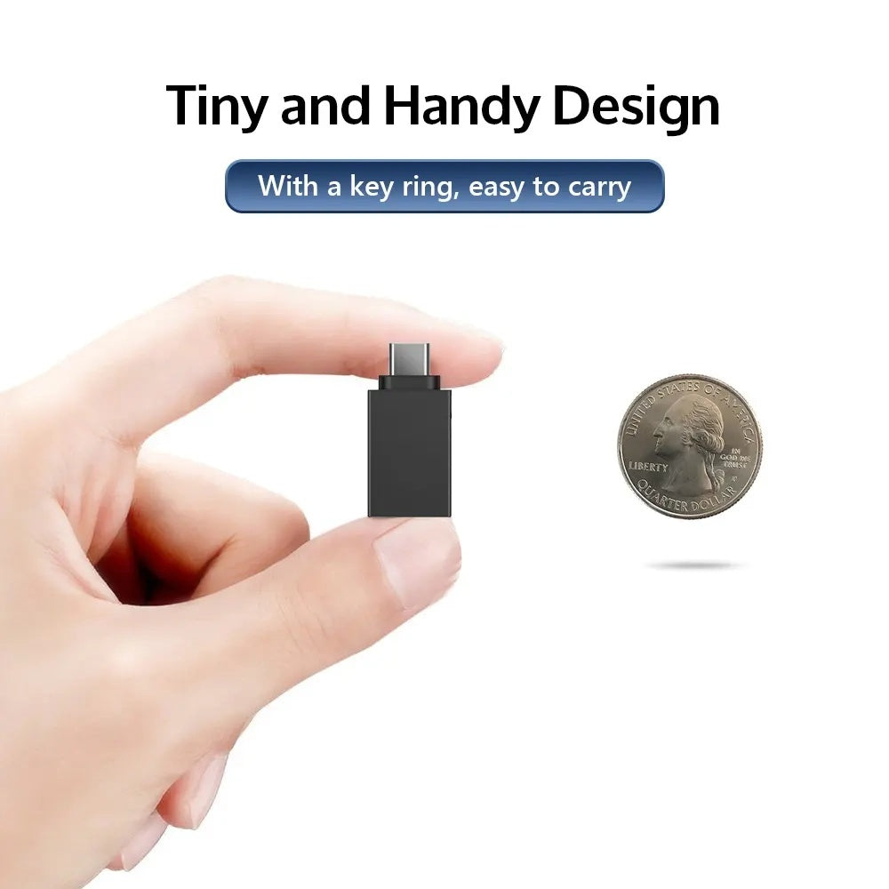 Adaptateur OTG microUSB / USB-C - USB-A Techsuit A13 DuoVoltX, Gris, Lot de 2 pièces