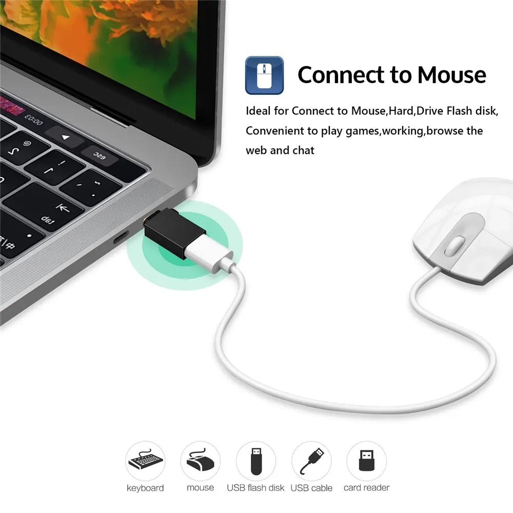 Adaptateur OTG microUSB / USB-C - USB-A Techsuit A13 DuoVoltX, Gris, Lot de 2 pièces