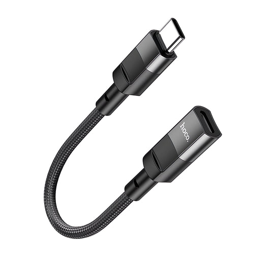 HOCO U107 Adaptateur de données et de charge Lightning - USB-C HOCO U107, 0,1 m, noir