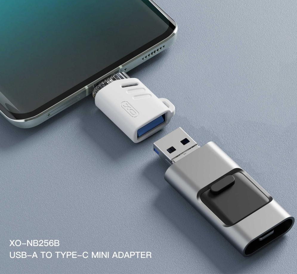 Adaptateur OTG USB-C - USB-A XO Design NB256B, Blanc