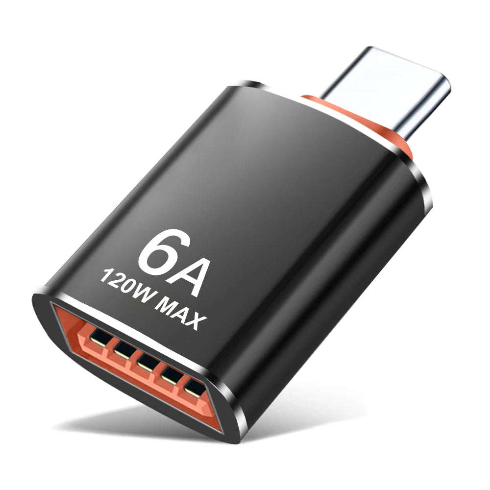 Adaptateur OTG USB-C - USB-A Techsuit A2 HyperPort, Noir Orange