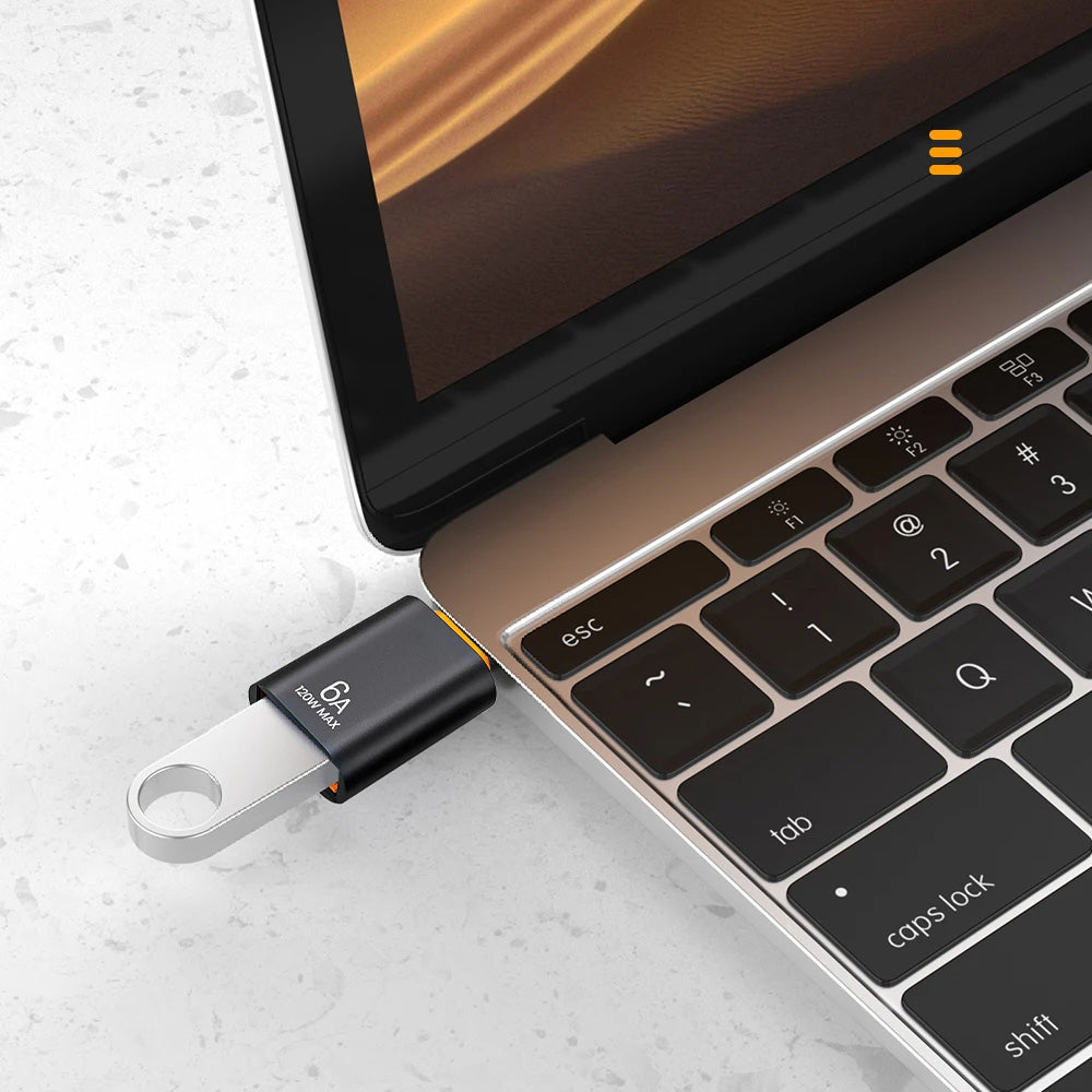 Adaptateur OTG USB-C - USB-A Techsuit A2 HyperPort, Noir Orange