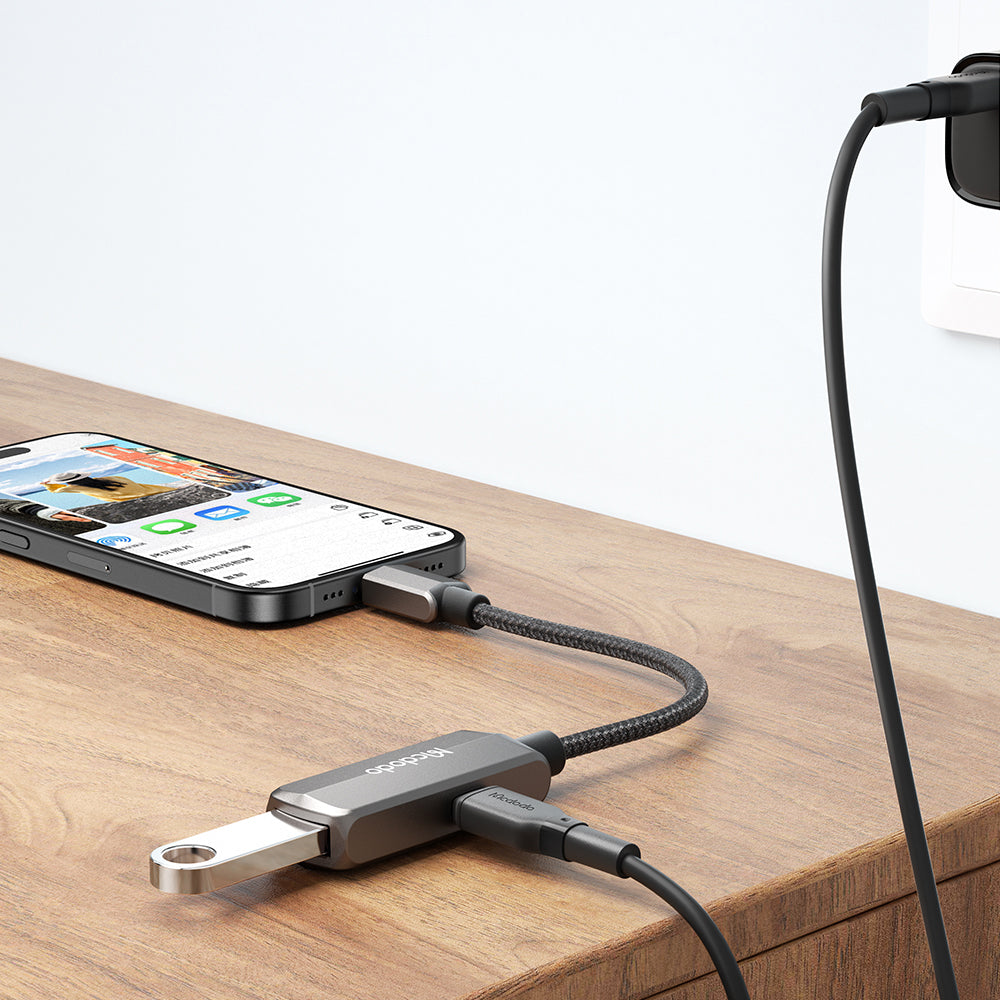 Adaptateur OTG USB-C - USB-A / USB-C McDodo CA-2830, Gris