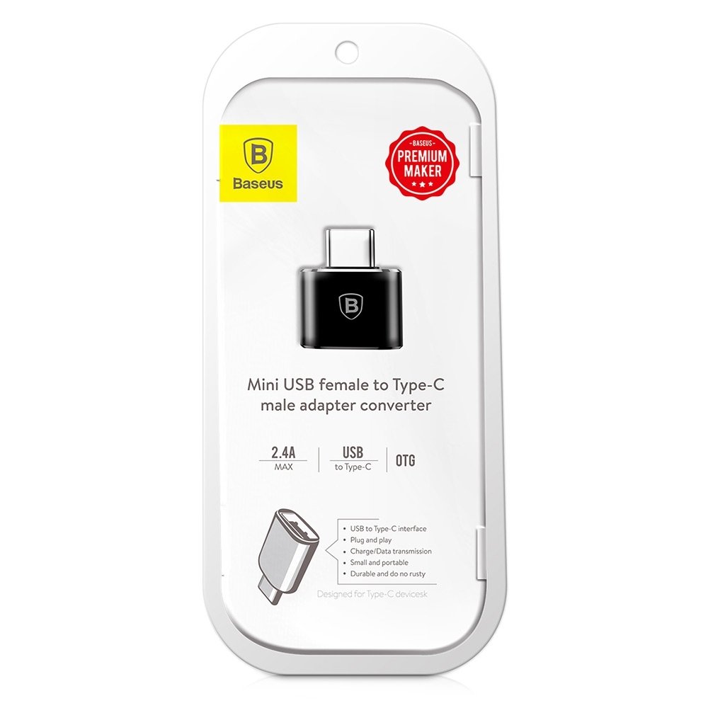 Adaptateur OTG USB-C - USB-A Baseus, Noir CATOTG-01