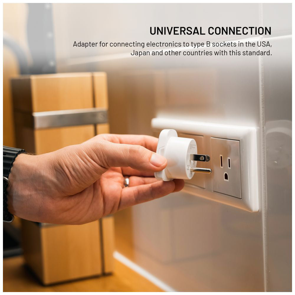 Adaptateur Réseau Fixed EU / UK / USA - US, Blanc