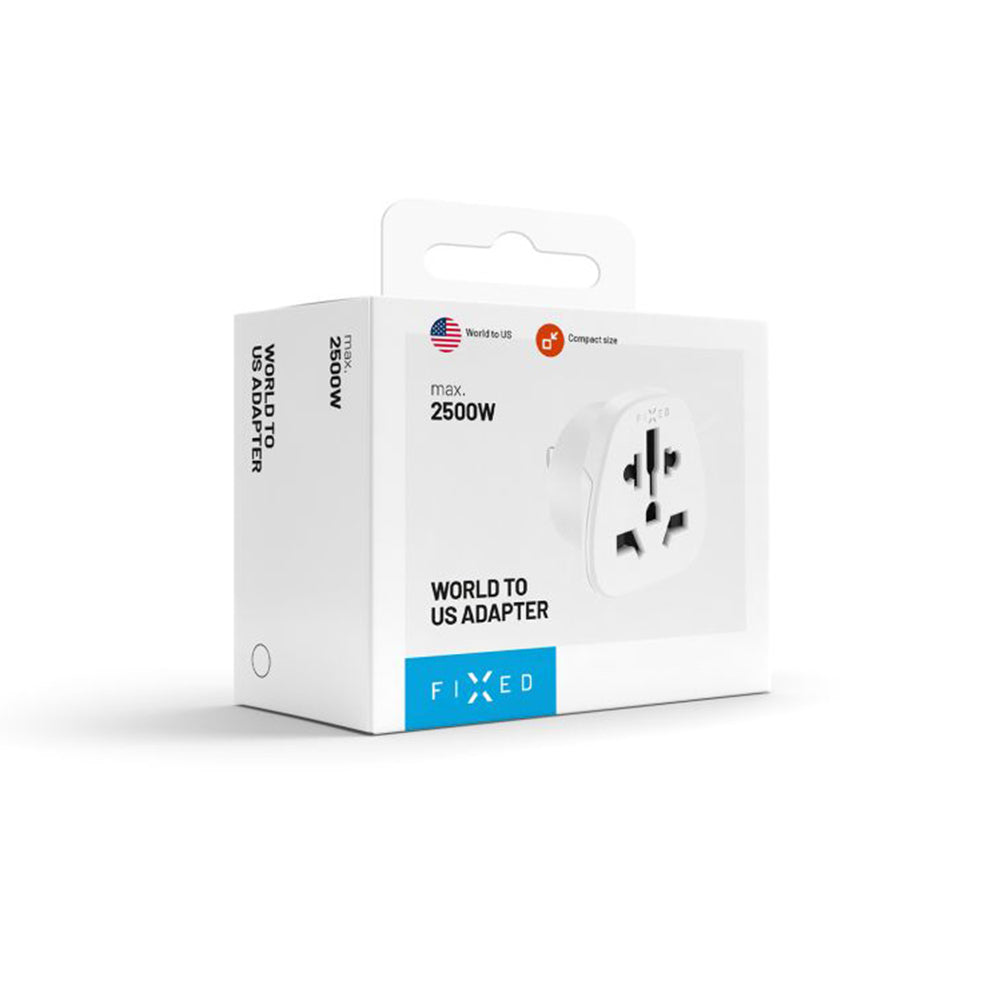 Adaptateur Réseau Fixed EU / UK / USA - US, Blanc
