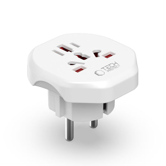 Adaptateur réseau Tech-Protect US / UK / AU / AU / FI / CN - Europe, blanc