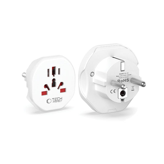 Adaptateur réseau Tech-Protect US / UK / AU / AU / FI / CN - Europe, blanc
