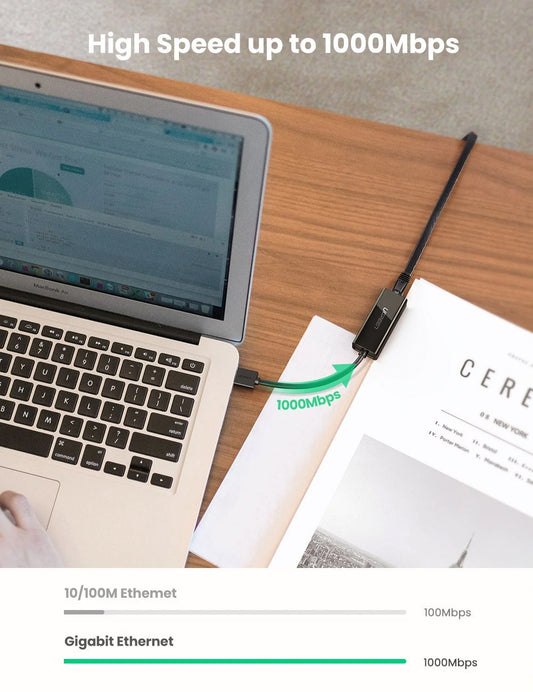 Carte réseau UGREEN CR111, RJ45, USB 3.0, noir