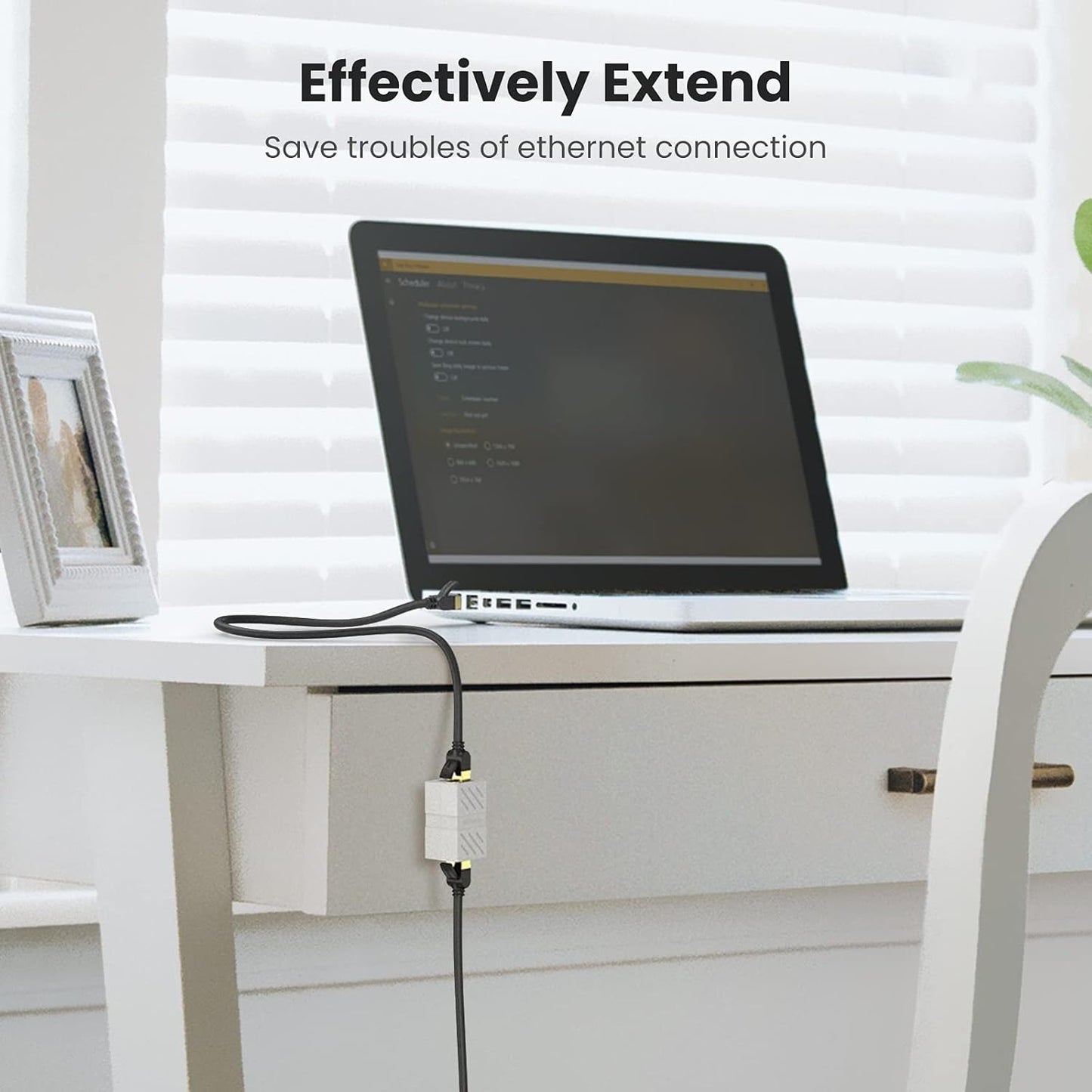 Adaptateur réseau UGREEN NW114, RJ45 - RJ45, blanc