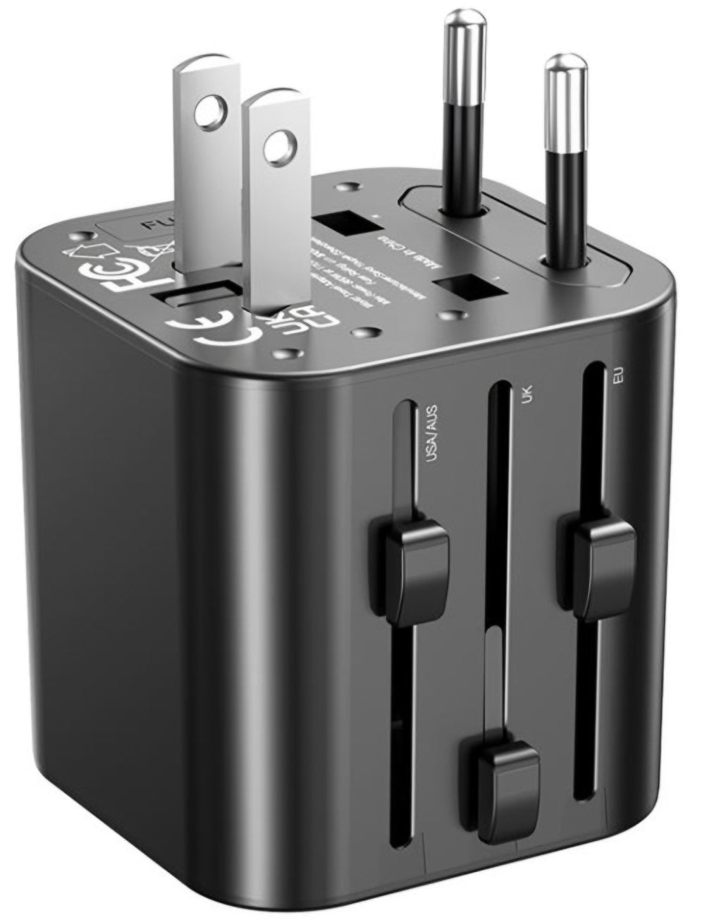 Adaptateur Réseau XO Design WL28 Travel US / UK / AU / CN / EU, Noir