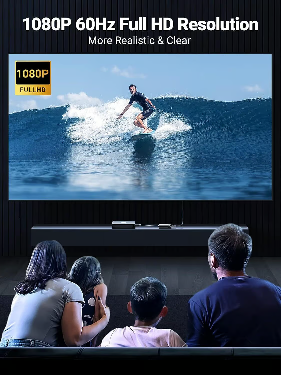 Adaptateur Vidéo UGREEN CM611 (90813), HDMI - VGA, 1080P, Noir