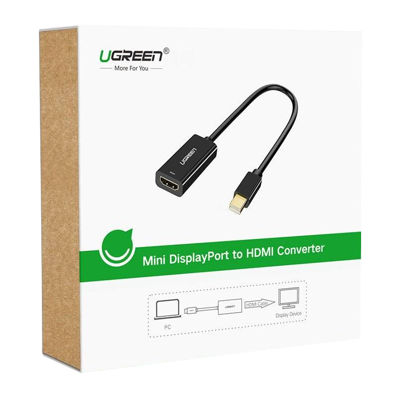Adaptateur Vidéo UGREEN MD112, MiniDisplayPort - HDMI, 4K, Noir