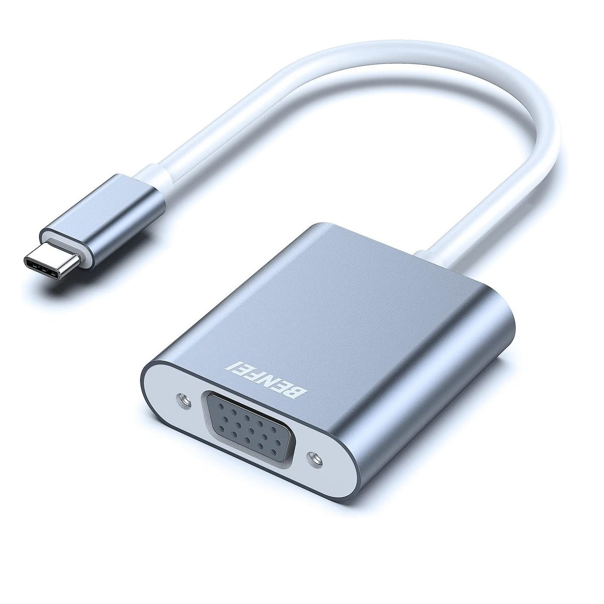 Adaptateur Vidéo Benfei, USB-C - VGA, 1080P, Gris
