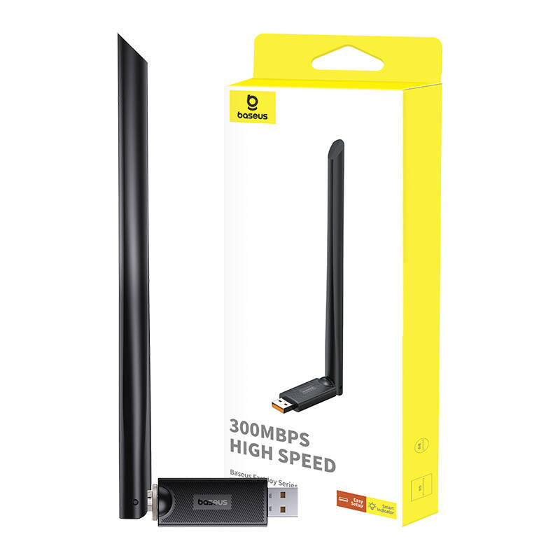 Adaptateur sans fil Baseus FastJoy, 300 Mbps, Noir B01317600111-01