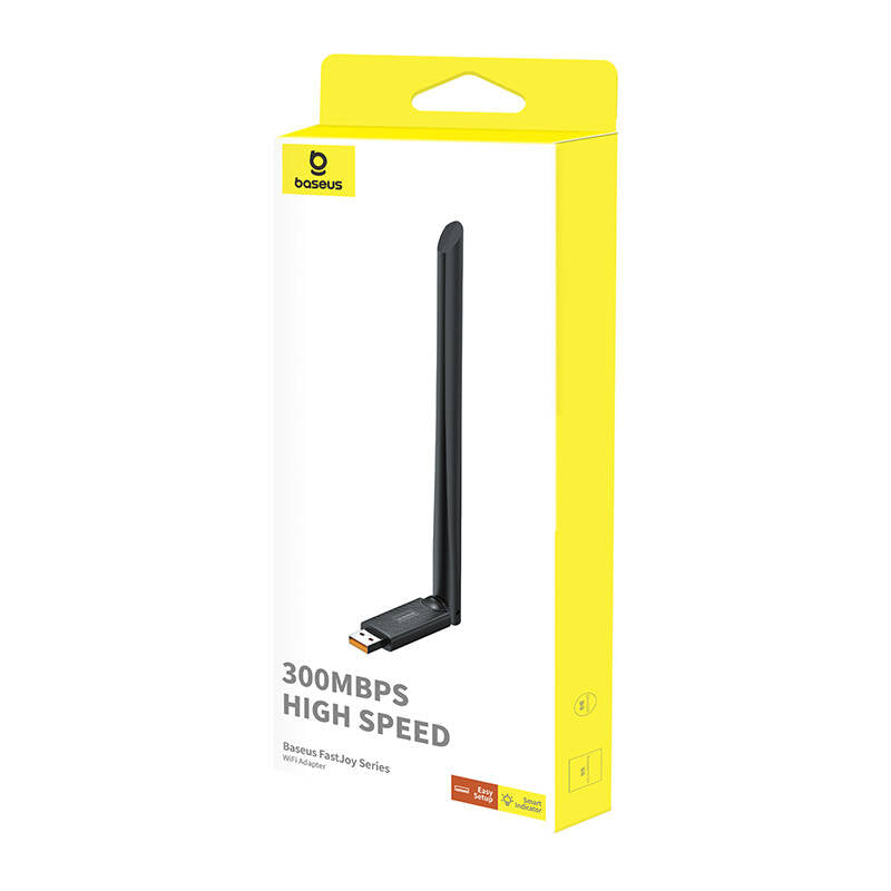 Adaptateur sans fil Baseus FastJoy, 300 Mbps, Noir B01317600111-01