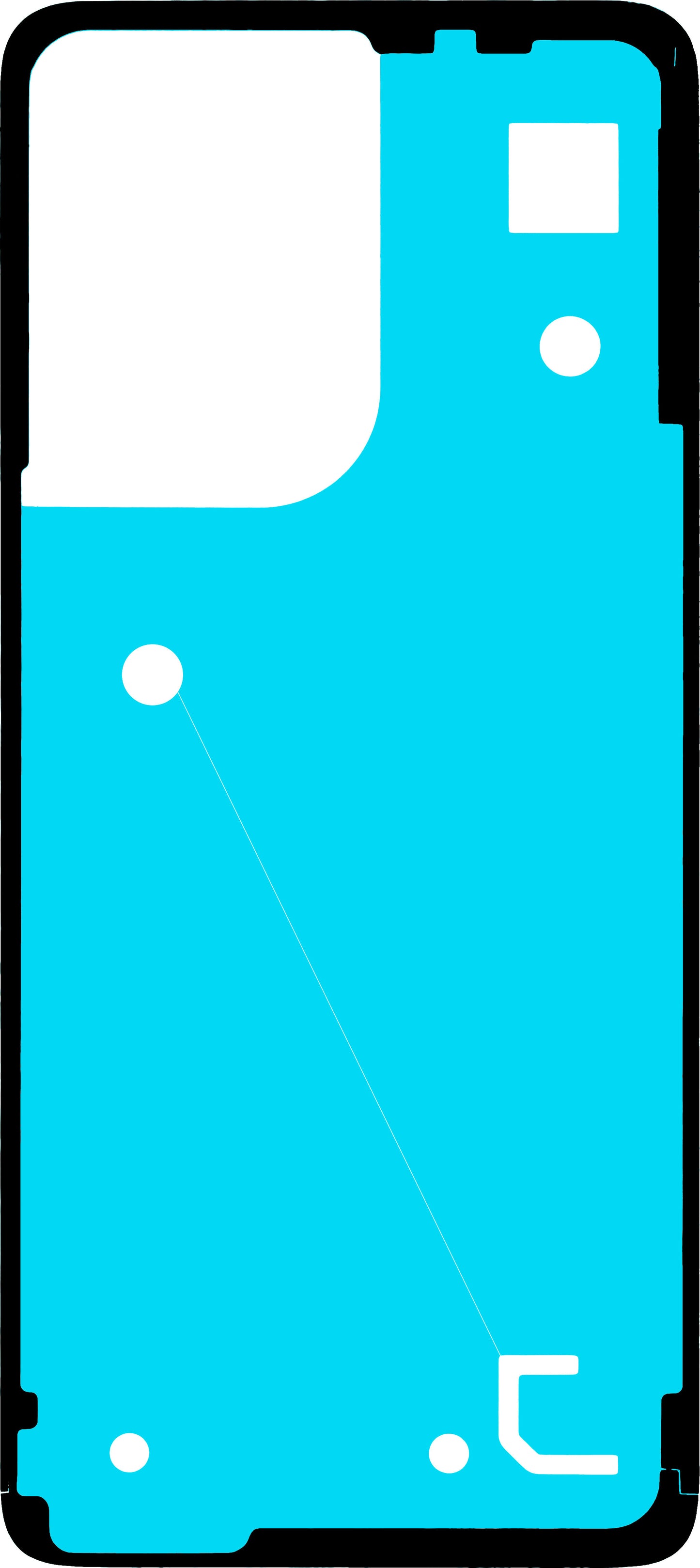 Adhésif Couvercle Batterie Motorola Moto G55, Matériau PMMA, Service Pack 5D78C28715