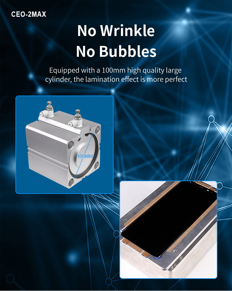 Pack Appareil de Laminage OCA / Élimination des Bulles + Compresseur d'Air + Pompe à Vide Forward CEO-2Max + FW-122B + FW-126S