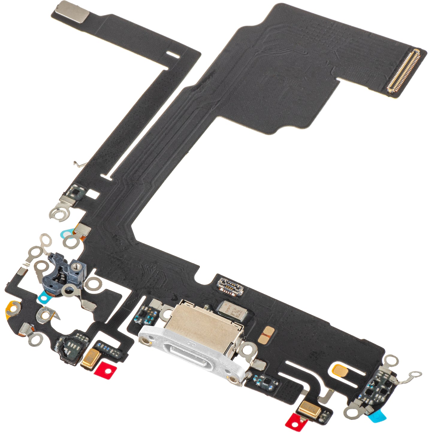 Bande avec Connecteur de Charge - Microphone Apple iPhone 15 Pro, Argenté