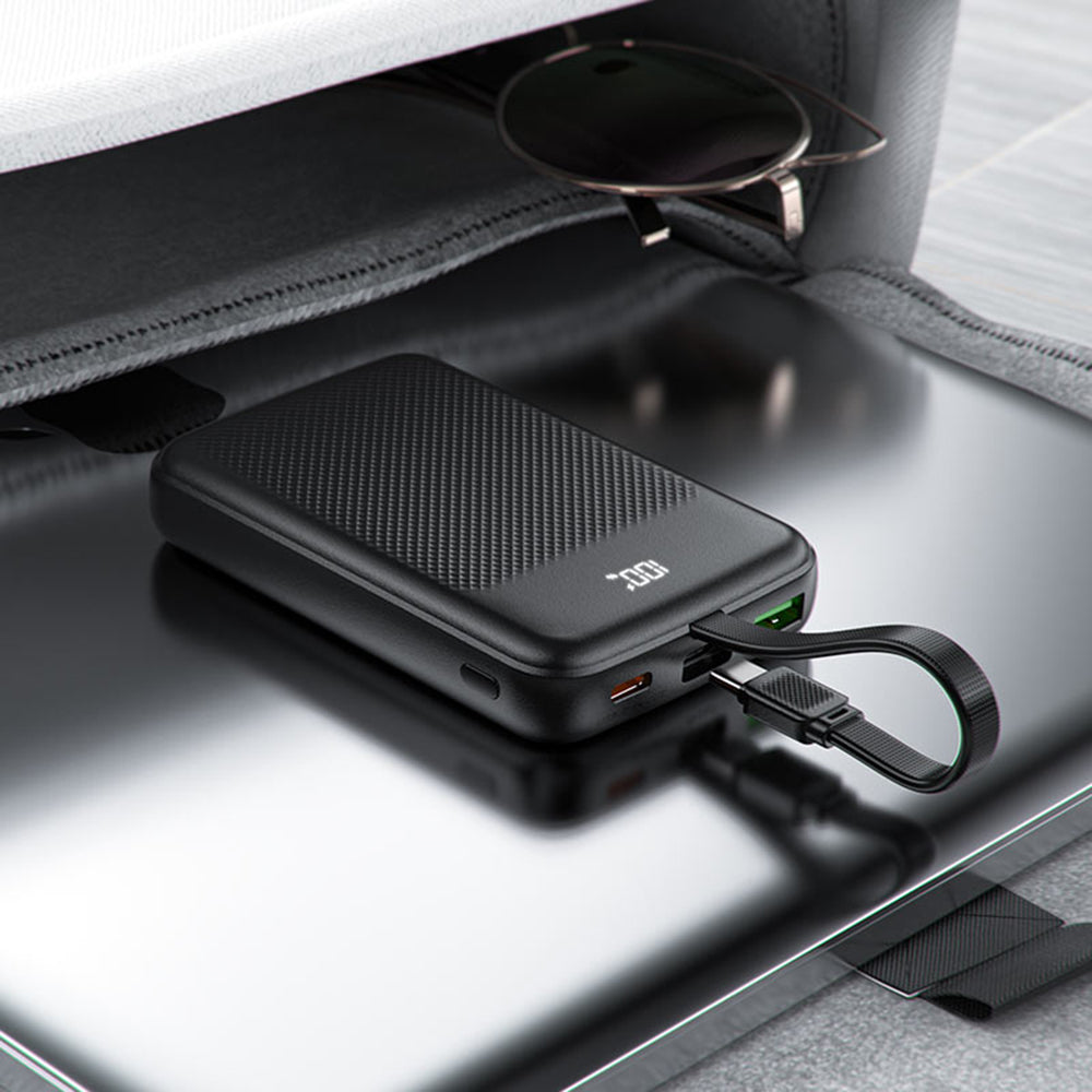 Batterie Externe Acefast M13, 10000mAh, 22.5W, QC + PD, 1 x USB-A - 2 x USB-C, Noire