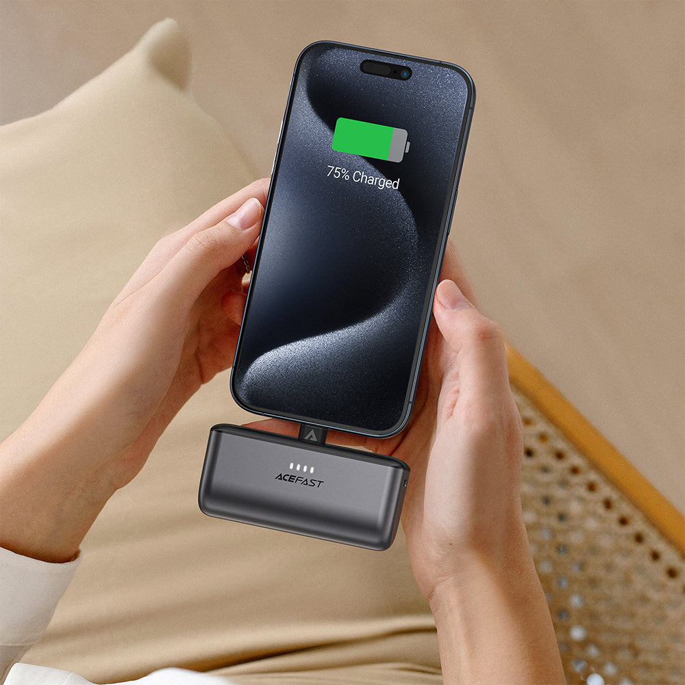 Batterie Externe Acefast M9, 5000mAh, 20W, PD, 2 x USB-C, Noire