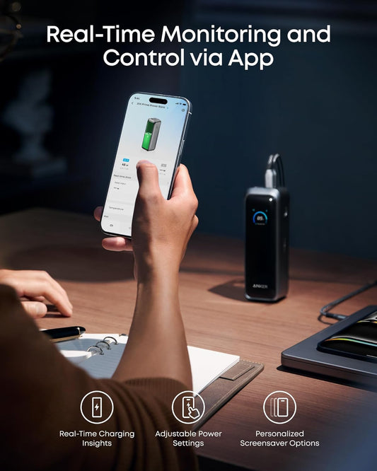 Batterie Externe Anker Prime, 20100mAh, 220W, QC + PD, 1 x USB-A - 2 x USB-C, Noire A110BH11