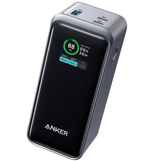 Anker Prime Batterie externe, 20000mAh, 200W, QC + PD, 1 x USB-A - 2 x USB-C, Noir A1336011