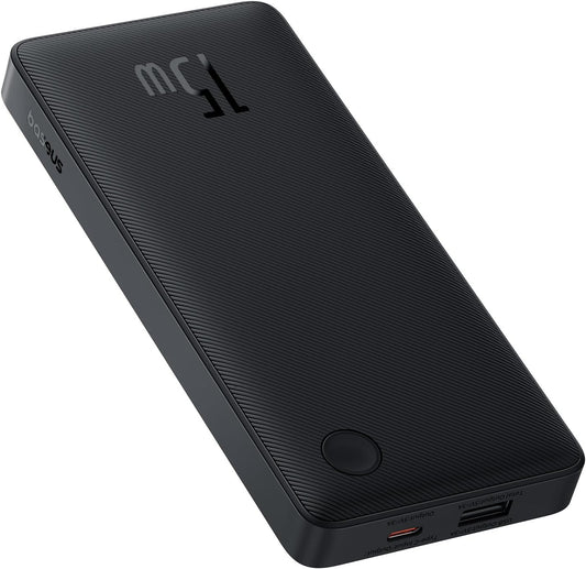 Baseus Airpow Lite Batterie externe, 10000mAh, 15W, 1 x USB-A - 1 x USB-C, Noir P10067500123-00