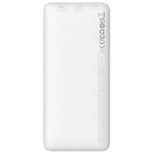 Batterie Externe Baseus Airpow, 10000mAh, 20W, QC + PD, 1 x USB-A - 1 x USB-C, Blanche