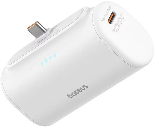 Batterie Externe Baseus Compact, 5000mAh, 20W, PD, 2 x USB-C, Blanche P10068306213-00