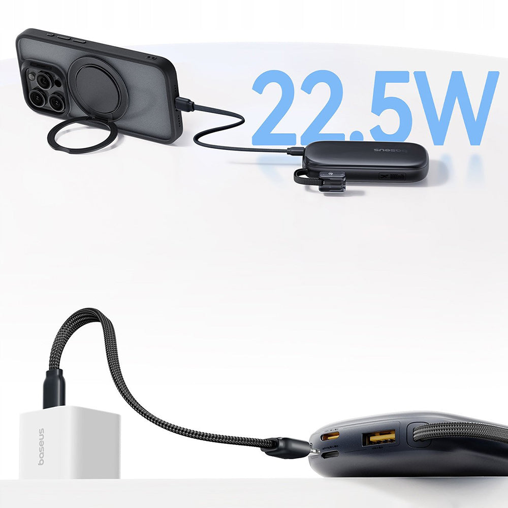 Batterie Externe Baseus EnerFill FC21 Qpow 3 Ultra, 20000mAh, 22.5W, QC + PD, 1 x USB-A - 1 x USB-C, Beige E0027M01