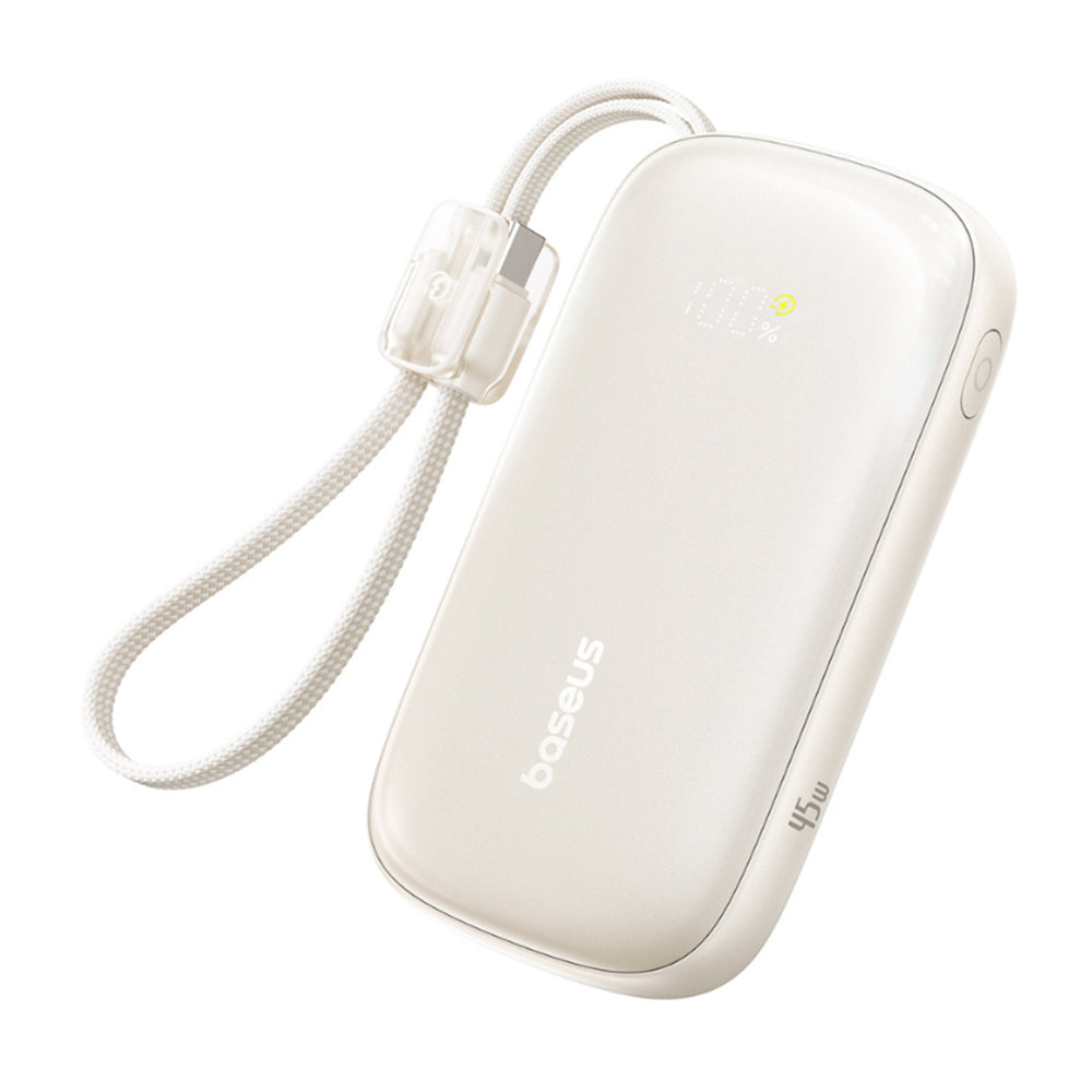 Batterie Externe Baseus EnerFill FC21 Qpow 3 Ultra, 20000mAh, 45W, QC + PD, 1 x USB-A - 1 x USB-C, Beige E0027P01