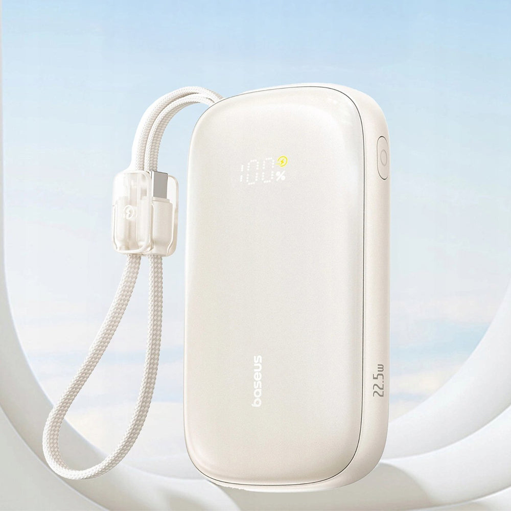 Batterie Externe Baseus EnerFill FC21 Qpow 3 Ultra, 20000mAh, 45W, QC + PD, 1 x USB-A - 1 x USB-C, Beige E0027P01