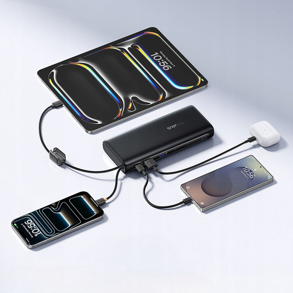 Batterie Externe Baseus EnerFill FC41, 25000mAh, 145W, QC + PD, 1 x USB-A - 3 x USB-C, Noire E0028H03