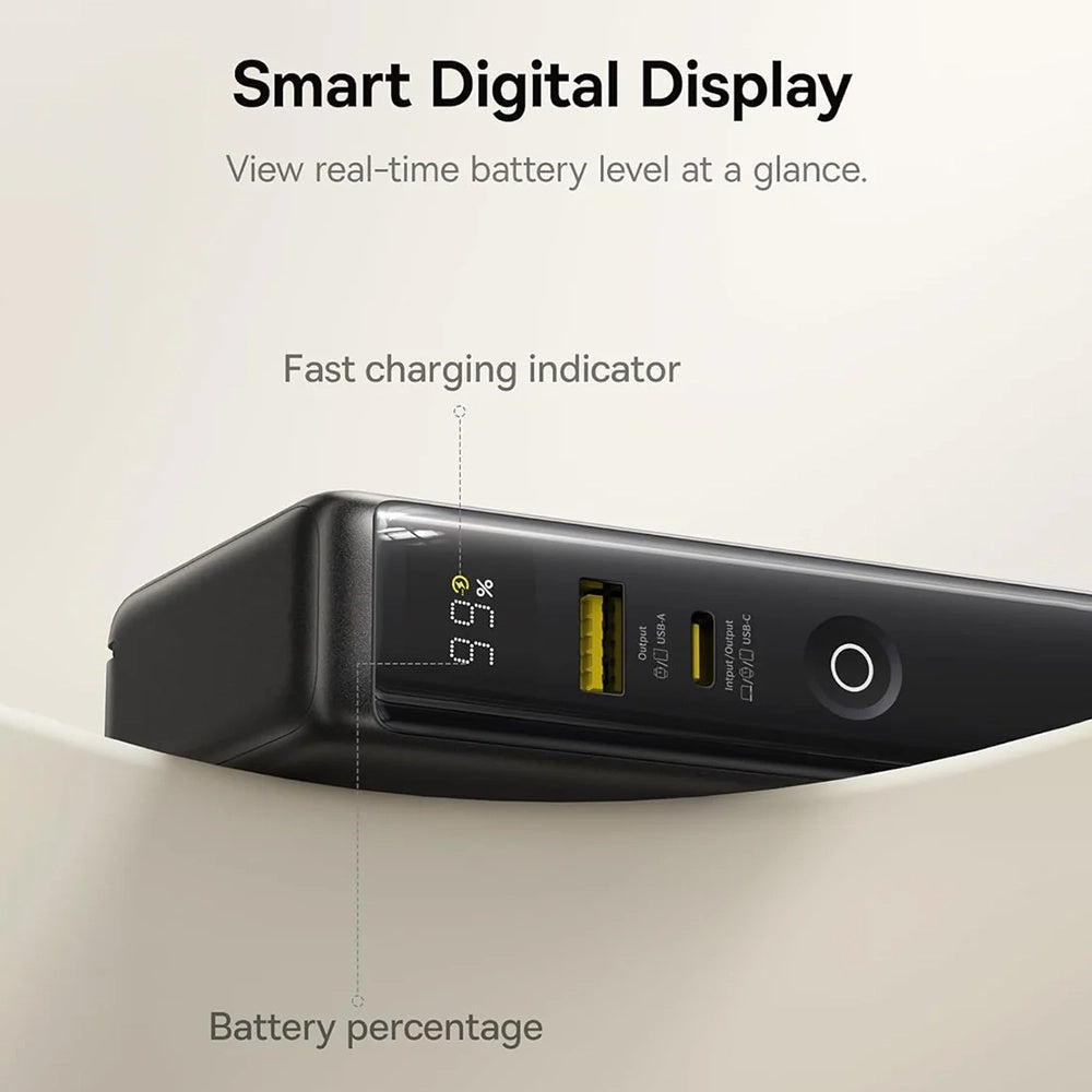 Batterie Externe Baseus Nomos NT11 Omni US, 10000mAh, 67W, QC + PD, 1 x USB-A - 2 x USB-C, Noire P10078807123-00