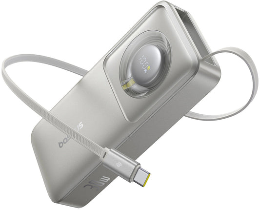 Batterie Externe Baseus OS Free2Pull, 10000mAh, 30W, PD, 2 x USB-C, Gris P10073701843-00