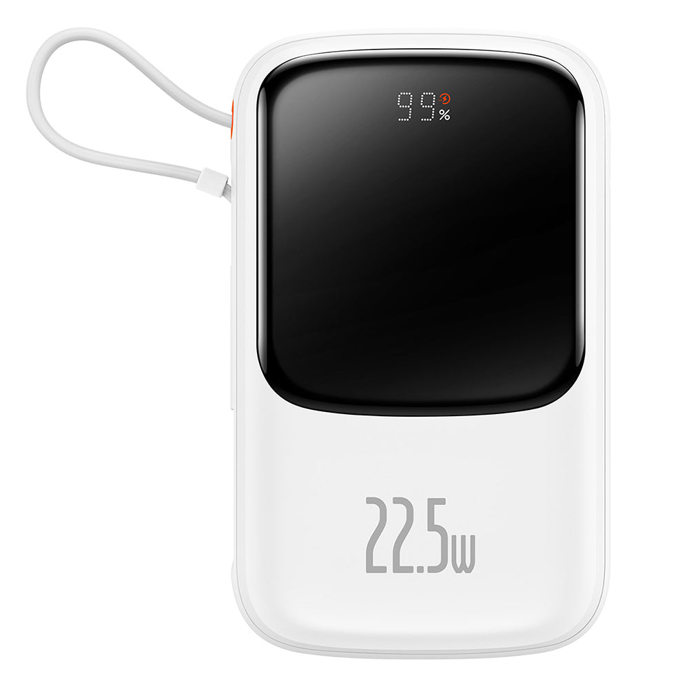 Batterie Externe Baseus Qpow Pro, 10000mAh, 22.5W, QC + PD, 1 x USB-A - 2 x USB-C, Blanche PPQD020102